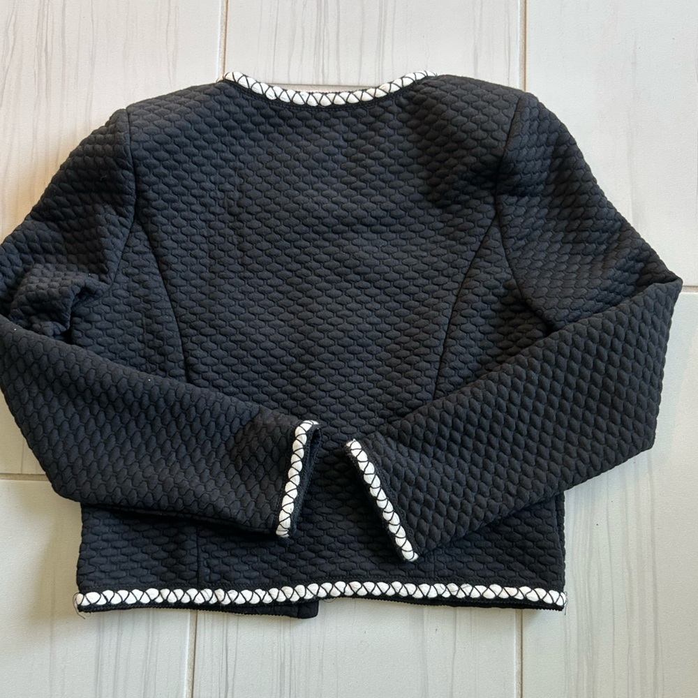 New Molly Bracken Jacket Blazer Black with white trim Medium M - Picture 2 of 5